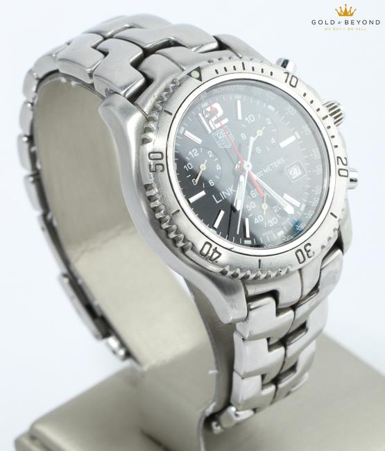 TAG Heuer Black/ Steel Link Chronograph Ct111 Watch TAG Heuer Black/ Steel Link Chronograph Ct111 Watch
