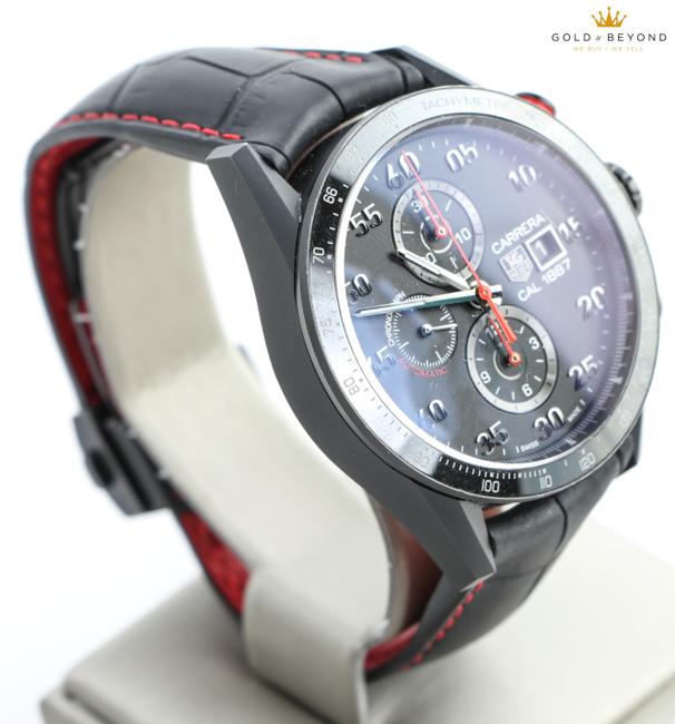 TAG Heuer Pvd Titanium/ Red Carrera Chronographe 43mm Car2a80 Watch TAG Heuer Pvd Titanium/ Red Carrera Chronographe 43mm Car2a80 Watch