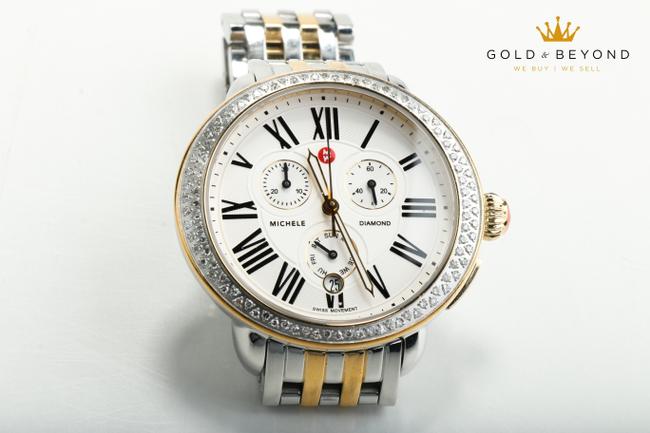 Michele Silver/Gold/White Serein Two Tone Diamond Watch Michele Silver/Gold/White Serein Two Tone Diamond Watch