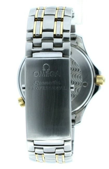 Omega Silver and Gold Seamaster Steel 18k 300m Quartz 40mm Full Size Mens Watch Omega Silver and Gold Seamaster Steel 18k 300m Quartz 40mm Full Size Mens Watch