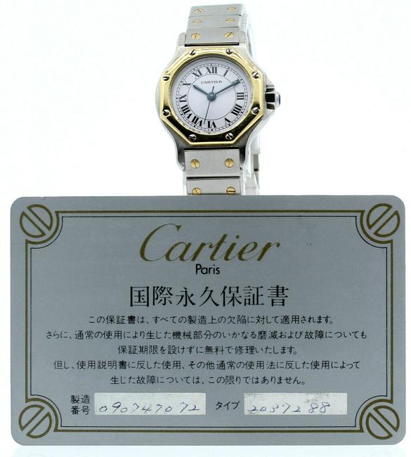 Cartier Santos Octagon Steel 18k Gold Date 25mm Ladies Watch Cartier Santos Octagon Steel 18k Gold Date 25mm Ladies Watch