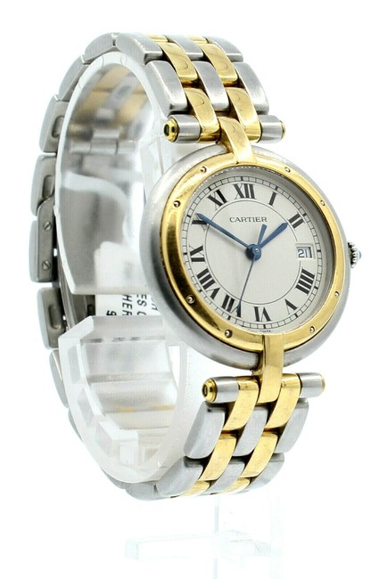 Cartier Gold Roman Ladies Panther Panthere 18k Stainless Steel Round Watch Cartier Gold Roman Ladies Panther Panthere 18k Stainless Steel Round Watch