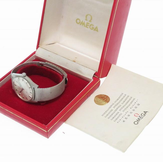 Omega Manual Winding Geneve 135.041 Vintage Stainless Steel Silver Dial Mens Watch Omega Manual Winding Geneve 135.041 Vintage Stainless Steel Silver Dial Mens Watch