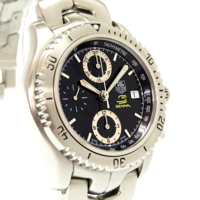 TAG Heuer Link Ayrton Senna Model Chronograph Ct5114 Self-winding Stainless Steel Black Dial Mens Watch TAG Heuer Link Ayrton Senna Model Chronograph Ct5114 Self-winding Stainless Steel Black Dial Mens Watch