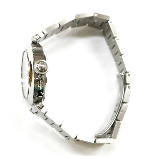 Cartier Pasha C Big Date 2475 Silver White Mens Stainless Steel Watch Cartier Pasha C Big Date 2475 Silver White Mens Stainless Steel Watch