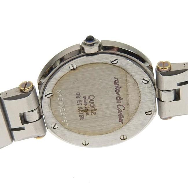 Cartier Gold / Silver Genuine Santos Round Ladies Quartz Wrist Watch Cartier Gold / Silver Genuine Santos Round Ladies Quartz Wrist Watch