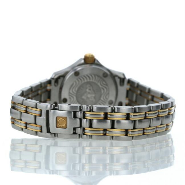 Omega Gold / Silver Seamaster Date Combination 2371.50 Quartz Black Dial Ladies Watch Omega Gold / Silver Seamaster Date Combination 2371.50 Quartz Black Dial Ladies Watch