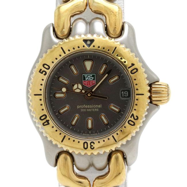 TAG Heuer Cell Date Series Gray Dial Stainless Steel Gold Plated Combination Ladies Quartz S95.208 Watch TAG Heuer Cell Date Series Gray Dial Stainless Steel Gold Plated Combination Ladies Quartz S95.208 Watch