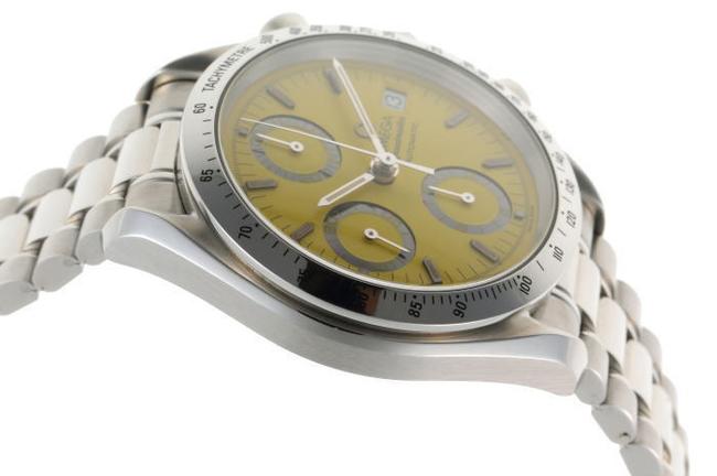 Omega Speedmaster Date Michael Schumacher 3511.12 Yellow Dial Stainless Steel Watch Omega Speedmaster Date Michael Schumacher 3511.12 Yellow Dial Stainless Steel Watch