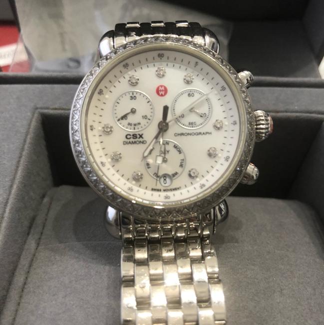 Michele Silver Csx Diamond Watch Michele Silver Csx Diamond Watch