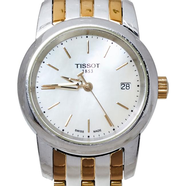 Tissot Mother Of Pearl Two Tone Stainless Steel T033210a Womens Wristwatch 28 Mm Watch Tissot Mother Of Pearl Two Tone Stainless Steel T033210a Womens Wristwatch 28 Mm Watch