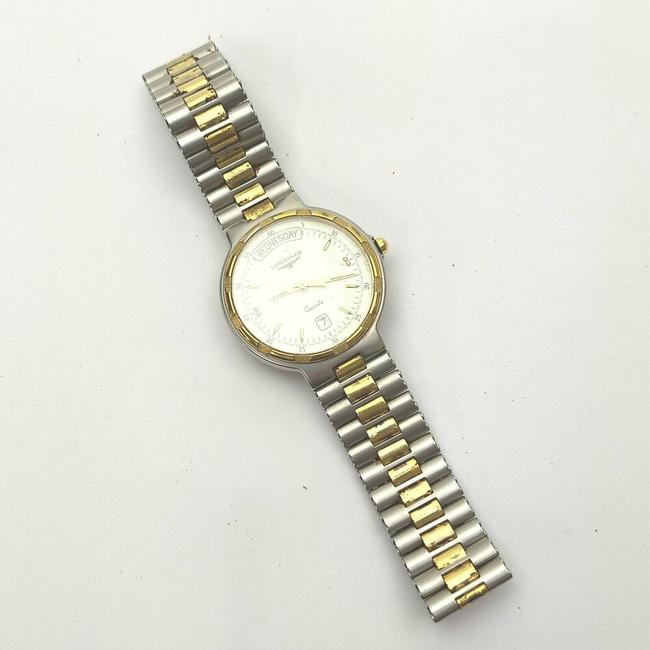 Longines Silver X Gold 32mm Coquest Daydate 862596 Watch Longines Silver X Gold 32mm Coquest Daydate 862596 Watch