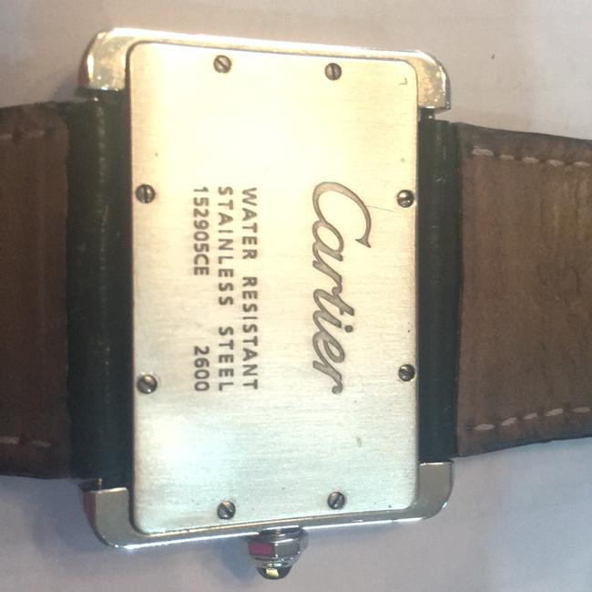 Cartier Silver Black Unisex Tank Divan 2600 Watch Cartier Silver Black Unisex Tank Divan 2600 Watch