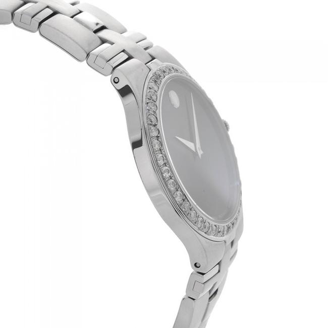 Movado Black 0605023 Juro Ss with Customized Diamond Bezel Watch Movado Black 0605023 Juro Ss with Customized Diamond Bezel Watch
