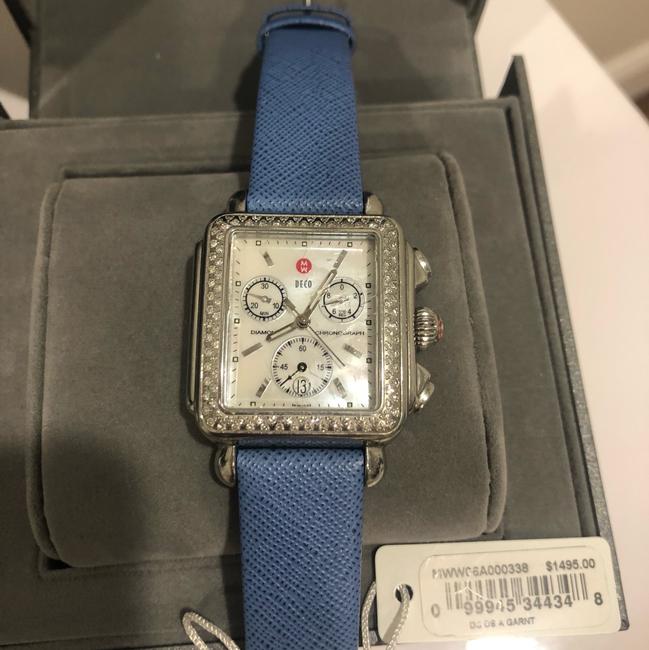 Michele Silver Deco Diamond Dial Watch Michele Silver Deco Diamond Dial Watch