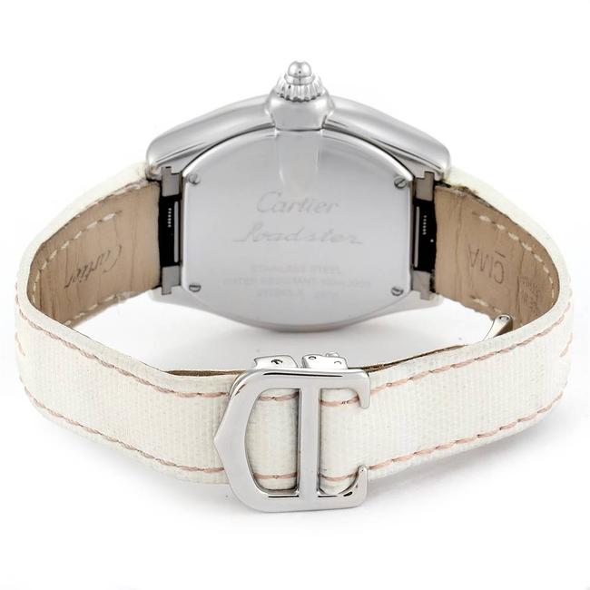 Cartier Coral Pink Stainless Steel Roadster and Canvas W62054v3 Womens Wristwatch 36 X 30mm Watch Cartier Coral Pink Stainless Steel Roadster and Canvas W62054v3 Womens Wristwatch 36 X 30mm Watch