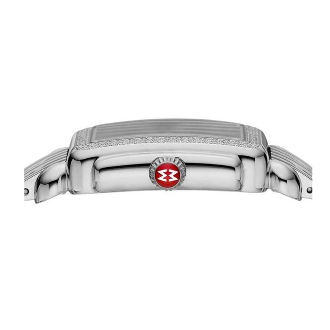 Michele Silver Deco Mid Stainless Diamond Mww06v000001 Watch Michele Silver Deco Mid Stainless Diamond Mww06v000001 Watch