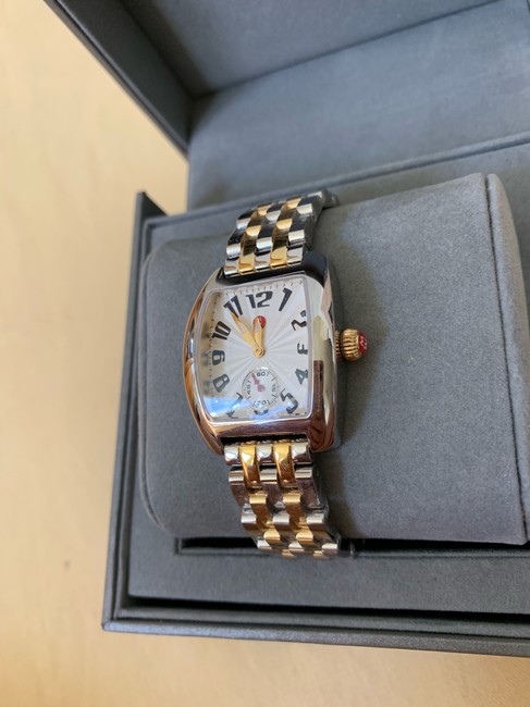 Michele Silver Gold Urban Mini Two Tones Ladies Mww02a000608 Watch Michele Silver Gold Urban Mini Two Tones Ladies Mww02a000608 Watch