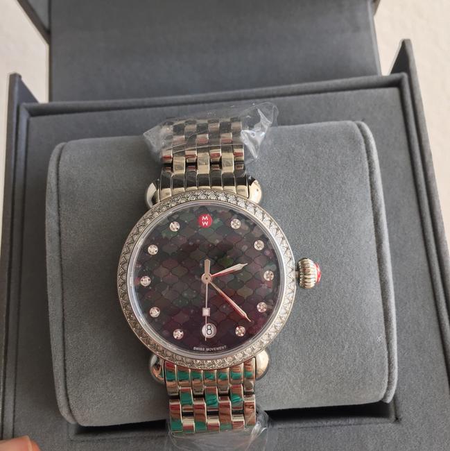 Michele Silver/ Black Csx-36 Diamond Mosaic Mop Diamond Dial Mw03r01a1928 Watch Michele Silver/ Black Csx-36 Diamond Mosaic Mop Diamond Dial Mw03r01a1928 Watch