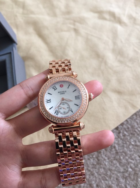 Michele Rose Gold Caber Diamond Gold-tone Mop Mww16a000044 ( Watch Michele Rose Gold Caber Diamond Gold-tone Mop Mww16a000044 ( Watch