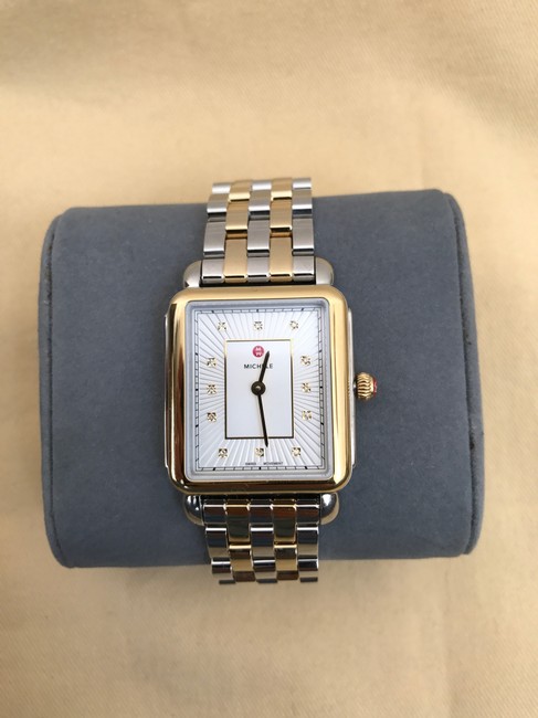 Michele Gold / Silver Deco Ii 2 Tones Mop Mww06x000027 Watch Michele Gold / Silver Deco Ii 2 Tones Mop Mww06x000027 Watch