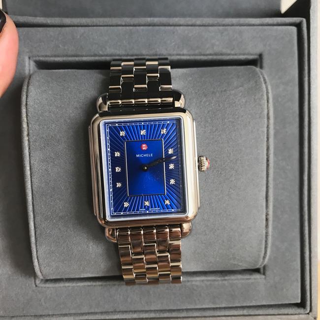 Michele Silver/ Blue Deco Ii Mop Mww06x000030 Watch Michele Silver/ Blue Deco Ii Mop Mww06x000030 Watch