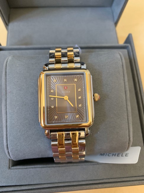 Michele Multicolor Deco Ii Two-tone Diamond Accent Mww06x000033 Watch Michele Multicolor Deco Ii Two-tone Diamond Accent Mww06x000033 Watch