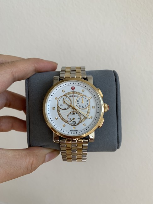 Michele Gold Silver Large Sport Sail Diamond-dial Mww01k000119 Watch Michele Gold Silver Large Sport Sail Diamond-dial Mww01k000119 Watch