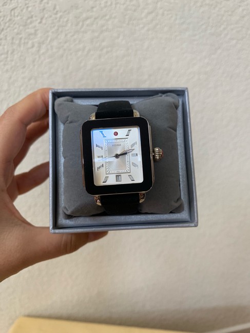 Michele Black / Silver Deco Sport and Silicone Mww06k000002 Watch Michele Black / Silver Deco Sport and Silicone Mww06k000002 Watch