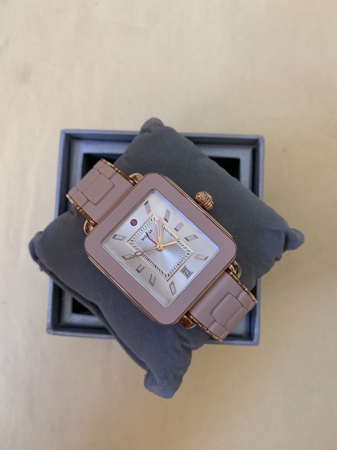 Michele Pink New Deco Sport Gold Desert Rose Wrapped Silicone Mww06k000018 Watch Michele Pink New Deco Sport Gold Desert Rose Wrapped Silicone Mww06k000018 Watch