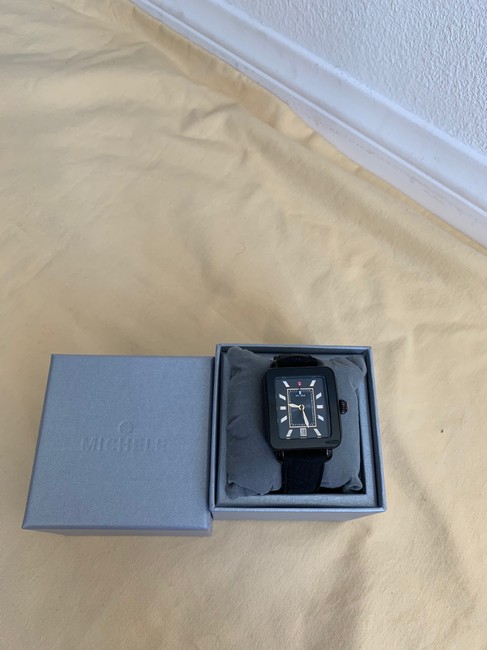 Michele Black New Deco Sport Blackout- Embossed Silicone Mww06k000012 Watch Michele Black New Deco Sport Blackout- Embossed Silicone Mww06k000012 Watch
