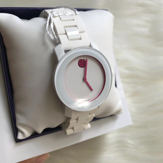 Movado White / Pink Womens Bold Dial Silicone/Resin 3600157 Watch Movado White / Pink Womens Bold Dial Silicone/Resin 3600157 Watch