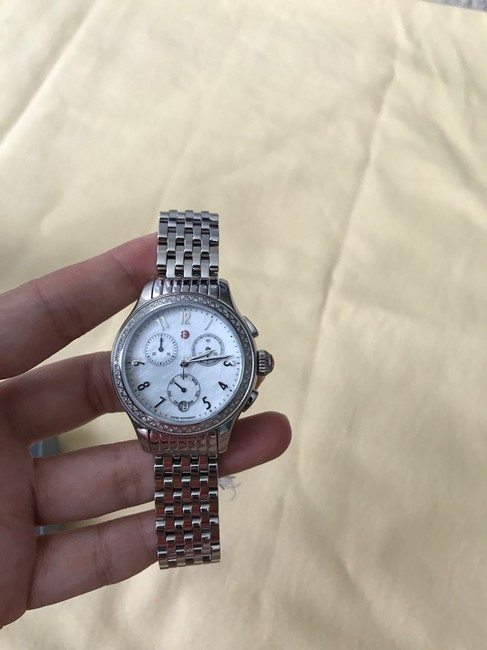 Michele Silver jetway Chronograph Diamond Date Mop Mww23a000001 Watch Michele Silver jetway Chronograph Diamond Date Mop Mww23a000001 Watch