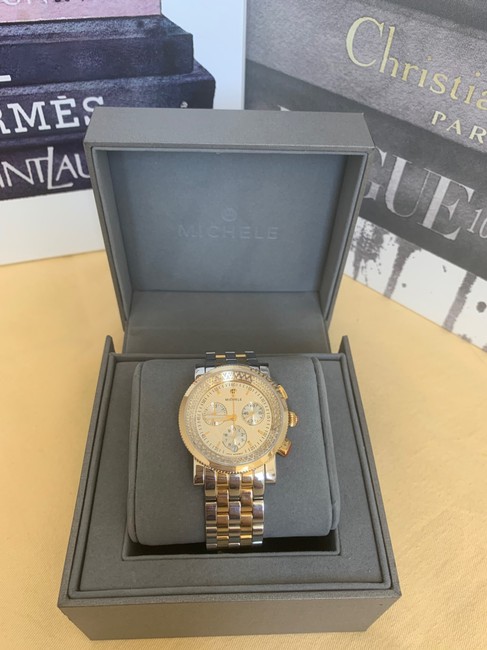 Michele Gold/ Silver Edition Sport Sail High Shine Diamond Two-tone Mww01c000132 Watch Michele Gold/ Silver Edition Sport Sail High Shine Diamond Two-tone Mww01c000132 Watch