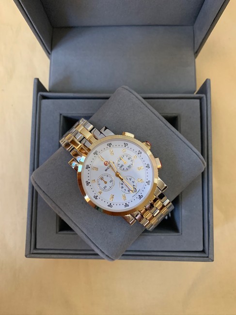 Michele Gold &silver Sport Sail 2 Tone 18k Diamond Dial Mww01c000140 Watch Michele Gold &silver Sport Sail 2 Tone 18k Diamond Dial Mww01c000140 Watch