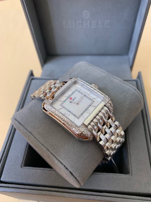 Michele Silver Milou Diamond Dial Bracelet Mww15a000092 Watch Michele Silver Milou Diamond Dial Bracelet Mww15a000092 Watch