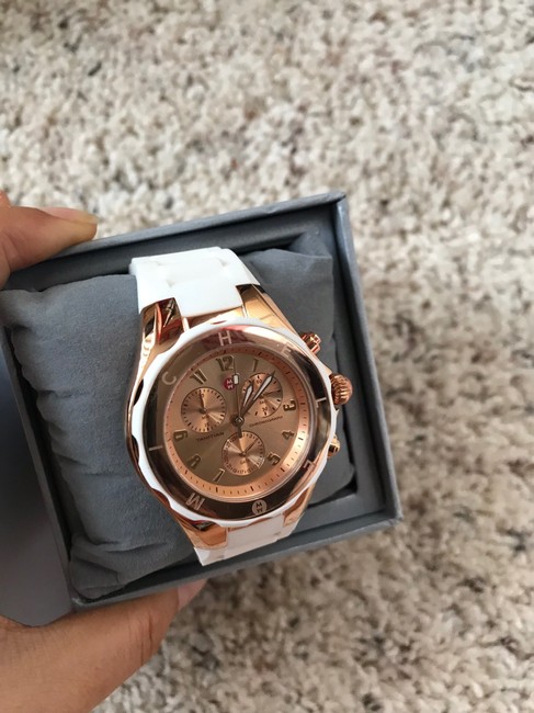 Michele White / Rose Gold Jelly Bean White/ Mww12f000030 Watch Michele White / Rose Gold Jelly Bean White/ Mww12f000030 Watch