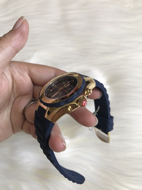 Michele Navy/ Gold Jelly Tahitian Bean Mww12f000084 Watch Michele Navy/ Gold Jelly Tahitian Bean Mww12f000084 Watch