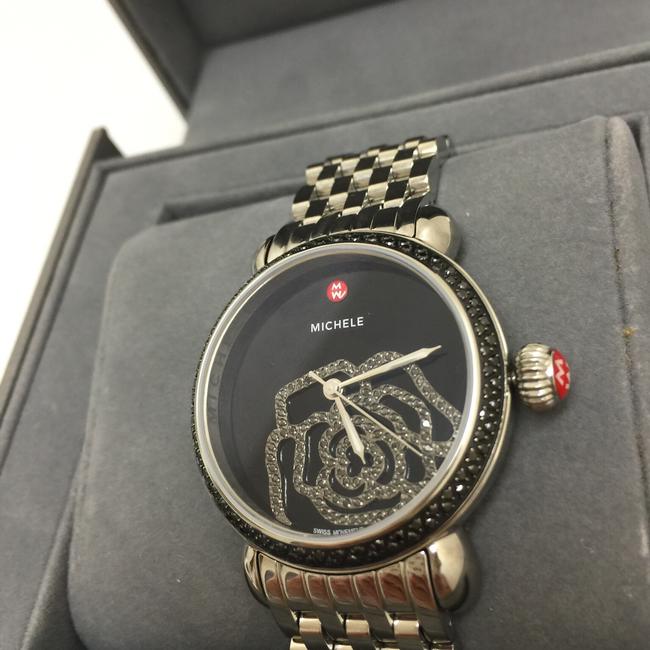 Michele Black/ Silver Csx Jardin Collection Diamond- Edition Mw03t02k2017 Watch Michele Black/ Silver Csx Jardin Collection Diamond- Edition Mw03t02k2017 Watch