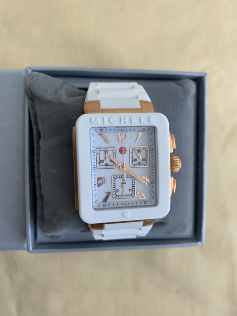 Michele Multi ( White / Rose- Gold ) Jelly Park Bean Mww06l000014 Watch Michele Multi ( White / Rose- Gold ) Jelly Park Bean Mww06l000014 Watch