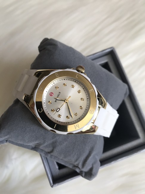 Michele White/ Gold Jelly Bean Petite Dials Mww12p000013 Watch Michele White/ Gold Jelly Bean Petite Dials Mww12p000013 Watch