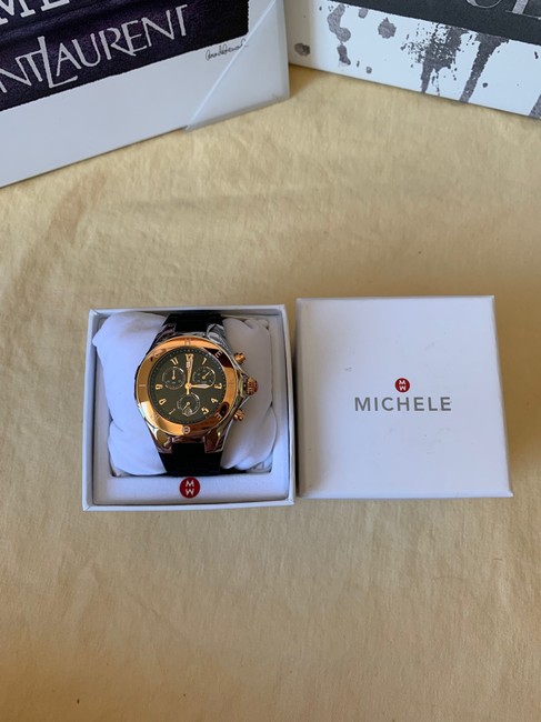 Michele Black- Pinkgold/Silver Jellybean Two-tone 18k Mww12f000099 Watch Michele Black- Pinkgold/Silver Jellybean Two-tone 18k Mww12f000099 Watch