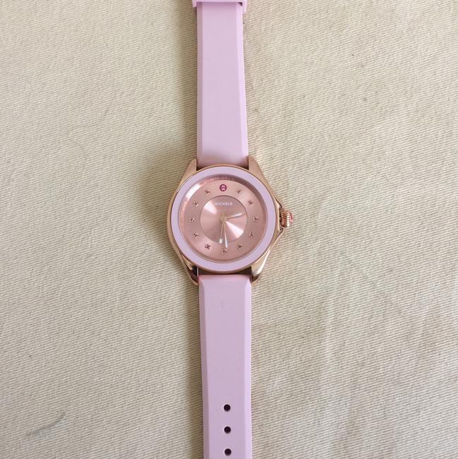 Michele Rose Gold / Pink " Interchangeable Strap" Cape Topaz Mww27a000003 Watch Michele Rose Gold / Pink " Interchangeable Strap" Cape Topaz Mww27a000003 Watch