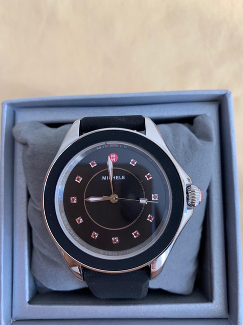 Michele Black Silver Flash Sale " Interchangeable Strap" Cape Topaz Mww27a000006 Watch Michele Black Silver Flash Sale " Interchangeable Strap" Cape Topaz Mww27a000006 Watch