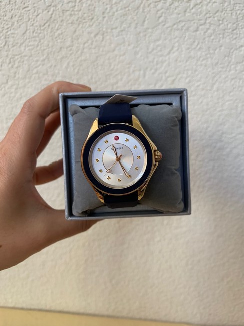 Michele Navy Cape Topaz Gold Tone Mww27a000013 Watch Michele Navy Cape Topaz Gold Tone Mww27a000013 Watch