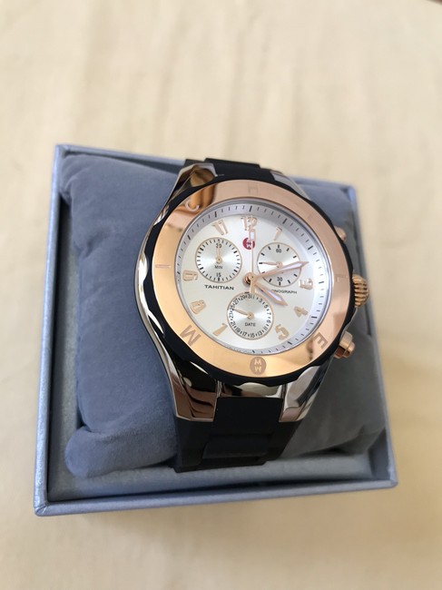 Michele Black/ Silver-rosegold Jelly Mww12f000059 Watch Michele Black/ Silver-rosegold Jelly Mww12f000059 Watch