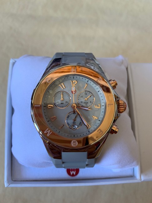 Michele Grey- Rosegold/Silver Jellybean Two-tone 18k Pink Gold Mww12f000098 Watch Michele Grey- Rosegold/Silver Jellybean Two-tone 18k Pink Gold Mww12f000098 Watch