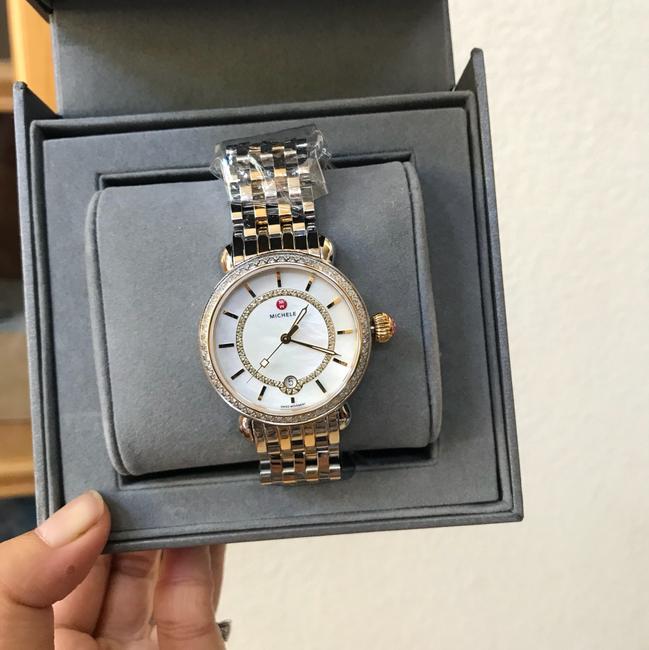 Michele Gold/ Silver New Csx-36" Elegance Diamonds Mop Mww03t000042 Watch Michele Gold/ Silver New Csx-36" Elegance Diamonds Mop Mww03t000042 Watch