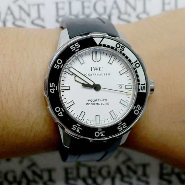IWC Aquatimer White Dial Luminescent Bezel 44mm Steel Iw356809 Watch IWC Aquatimer White Dial Luminescent Bezel 44mm Steel Iw356809 Watch
