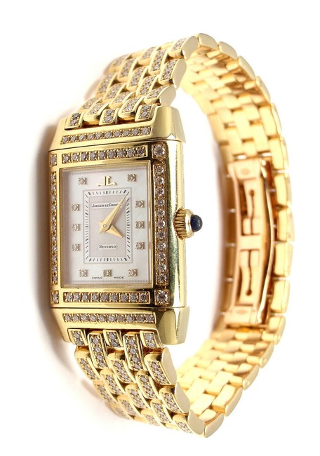 Jaeger-LeCoultre Reverso 18k Yellow Gold Diamond Watch Jaeger-LeCoultre Reverso 18k Yellow Gold Diamond Watch